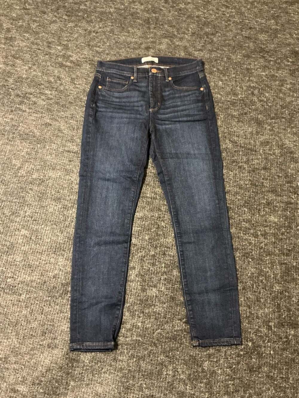 Loft Skinny Crop Jeans Womens Size 27/4 Dark Wash Denim
